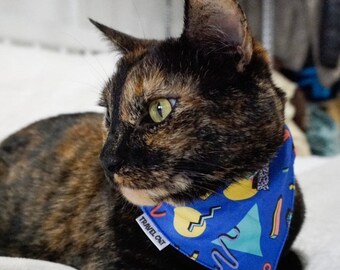 The 90s Cat" Bandana, Collar, & Leash Set