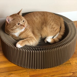 The Accordion" Travel Cardboard Bed & Scratcher