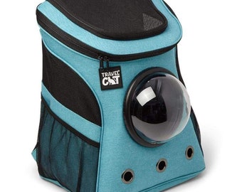 The Fat Cat” Cat Backpack in Aqua