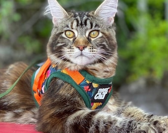 The Hawaiian Shirt" Limited-Edition Cat Harness & Leash Set