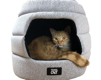 The Meowbile Home Convertible Cat Bed & Cave