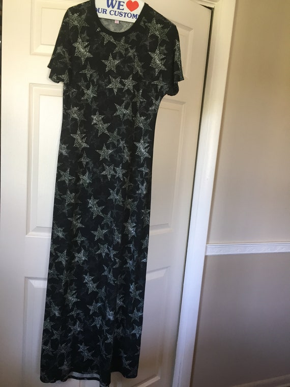 Women's Lularoe Star Design Maxi Dress Size Small 