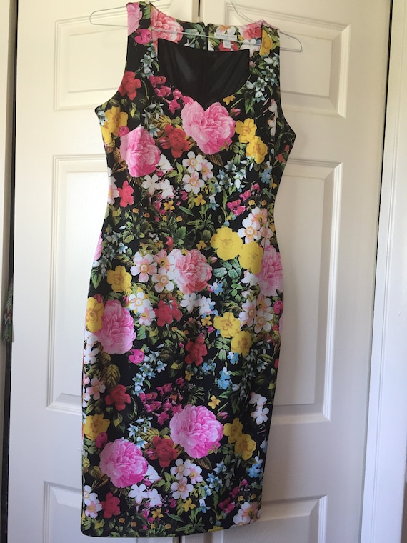 Women's New York and Company Stretch Floral Sleeveless Bodycon Dress With  Sweetheart Neckline Size Medium - Etsy Israel