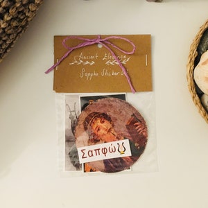 Sappho-stickerpakket, sapfische kunst, lesbische stickerbundel, Dyke Hydroflask, Wlw-laptopsticker, feministische stickerset, cadeau oude Griekse poëzie