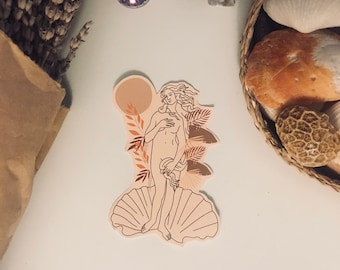 Aphrodite Sticker, The Birth of Venus Sticker, Artsy Stickers, Greek Mythology Laptop Decal, Aesthetic stickers, Waterproof Vinyl Sticker