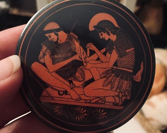 Achilles and Patroclus Pin, Greek Mythology, Academia Gift
