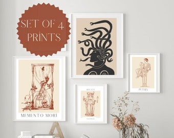 Ancient Greek Art Prints, Mythology Goddess Gallery Wall Set