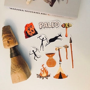 Paleolithic Sticker Pack, Prehistoric Stickers, Anthropology sticker, Archaeology Gifts, Stone Age, Vinyl Sticker Bundle, Paleontologist