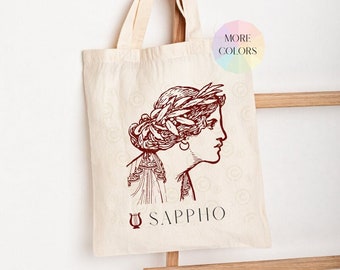 Sacola de algodão orgânico Sappho, presente clássico da literatura.