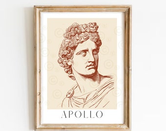 Phoebus Apollo Print, Greek God Poster, Hellenic Decor