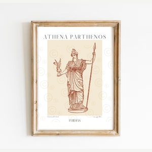 Athena Print, Göttin des Friedens, griechische Mythologie Kunst, Museum Poster, Göttin Minerva, Göttin der Weisheit, Klassik, Skulptur