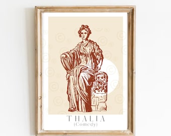 Thalia, Thalia Muse, Thalia art, Theatre art print, Theatre Gifts, Musical Theatre, Broadway Gifts, The Nine Muses, Greek Mythology art