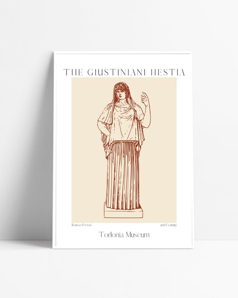 Hestia Print Hestia Altar Decor Goddess Poster Greek Etsy