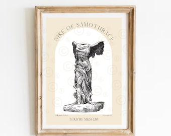Nike of Samothrace Print, Goddess of Victory, Museum Art