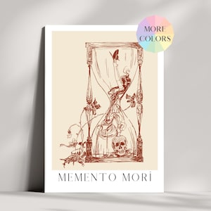 Memento Mori Druck, Dark Academia Dekor, Stoizismus Kunst, Inspiration Zitate, stoisches Poster, Lateinische Zitate Wandkunst, Licht Academia Ästhetik