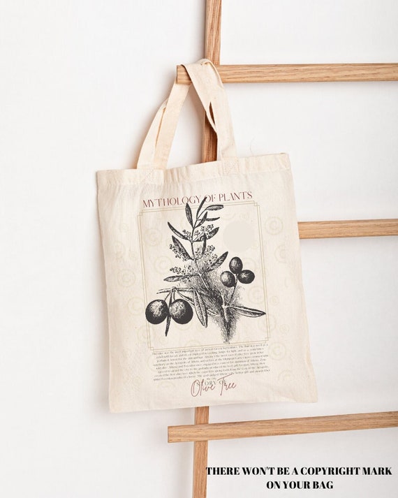 Olive Branch Botanical Tote Bag, Greek Mythology Gift