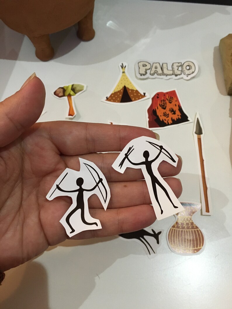 Prehistoric Waterproof Sticker Pack, Stone Age Art - Etsy