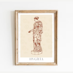 Hygieia, diosa de la curación y la salud, regalo de médico para mujeres, regalo de enfermera para maestra, regalo de graduación de enfermera, decoración del consultorio médico, Hygeia