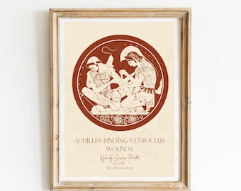 Impression d'Achille et Patrocle, art de la mythologie grecque