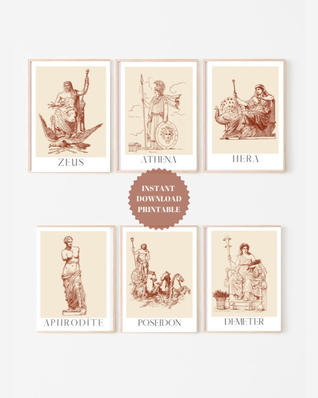 12 Olympians, Mythology Gifts, Last Minute Christmas Gifts, Greek