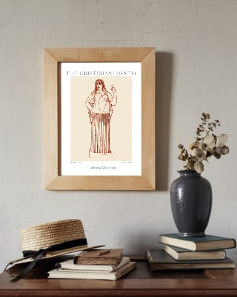 Hestia Print Hestia Altar Decor Goddess Poster Greek Etsy