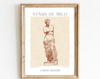 ミロのヴィーナス版画、ルーブル美術館、ギリシャ美術ポスター
