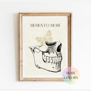 Memento mori print, Stoicism art, inspirational quotes, stoic poster, Latin quotes wall art, Academia wall art