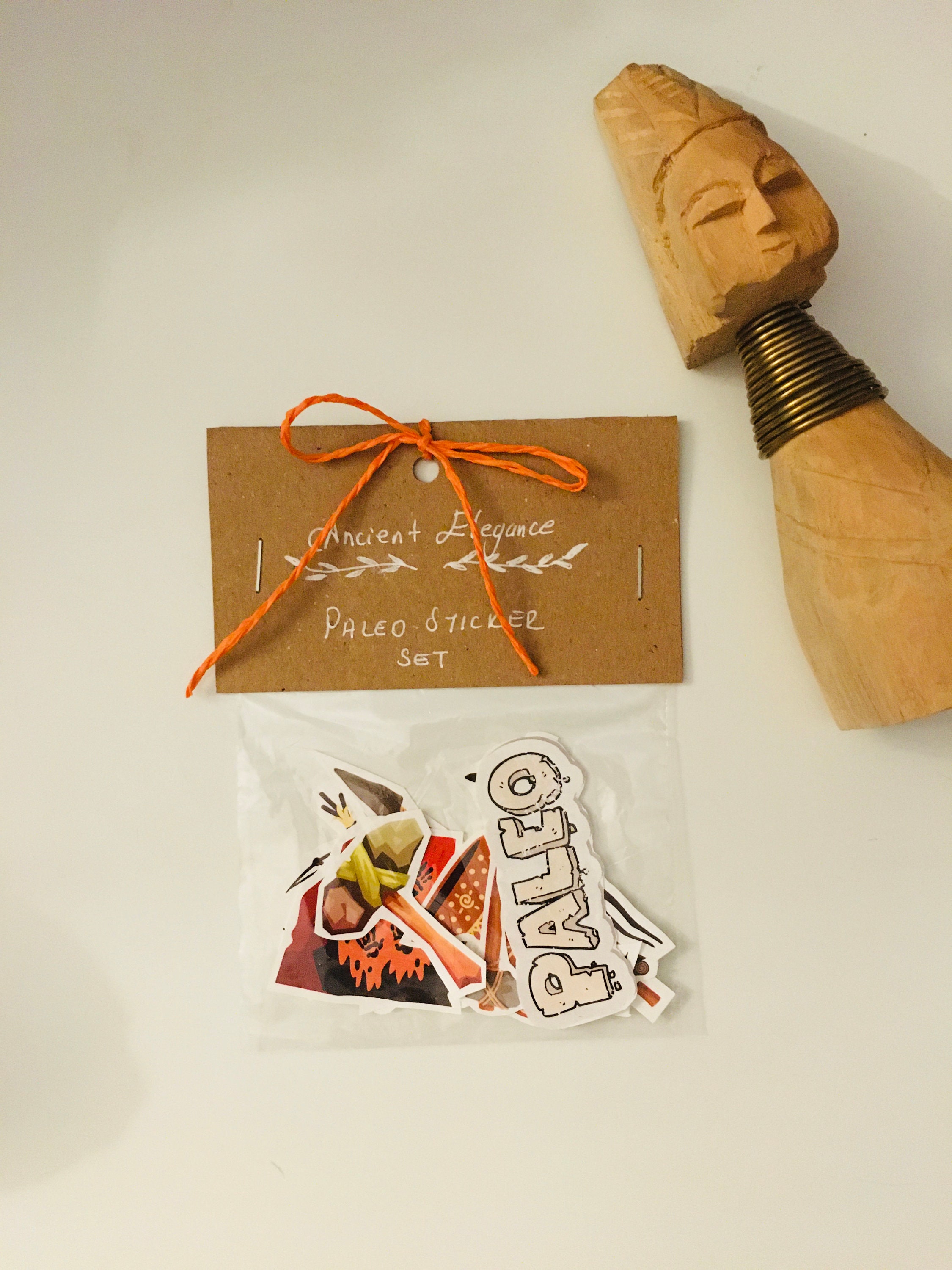 Prehistoric Waterproof Sticker Pack, Stone Age Art - Etsy
