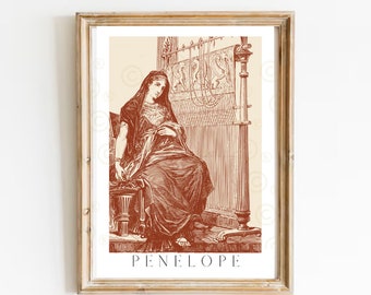 Penelope, Wife of Odysseus Art Print, Greek Mythology Poster