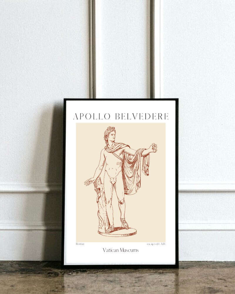 Apollo Belvedere Print, Vatican Museum, Greek Mythology Art - Etsy