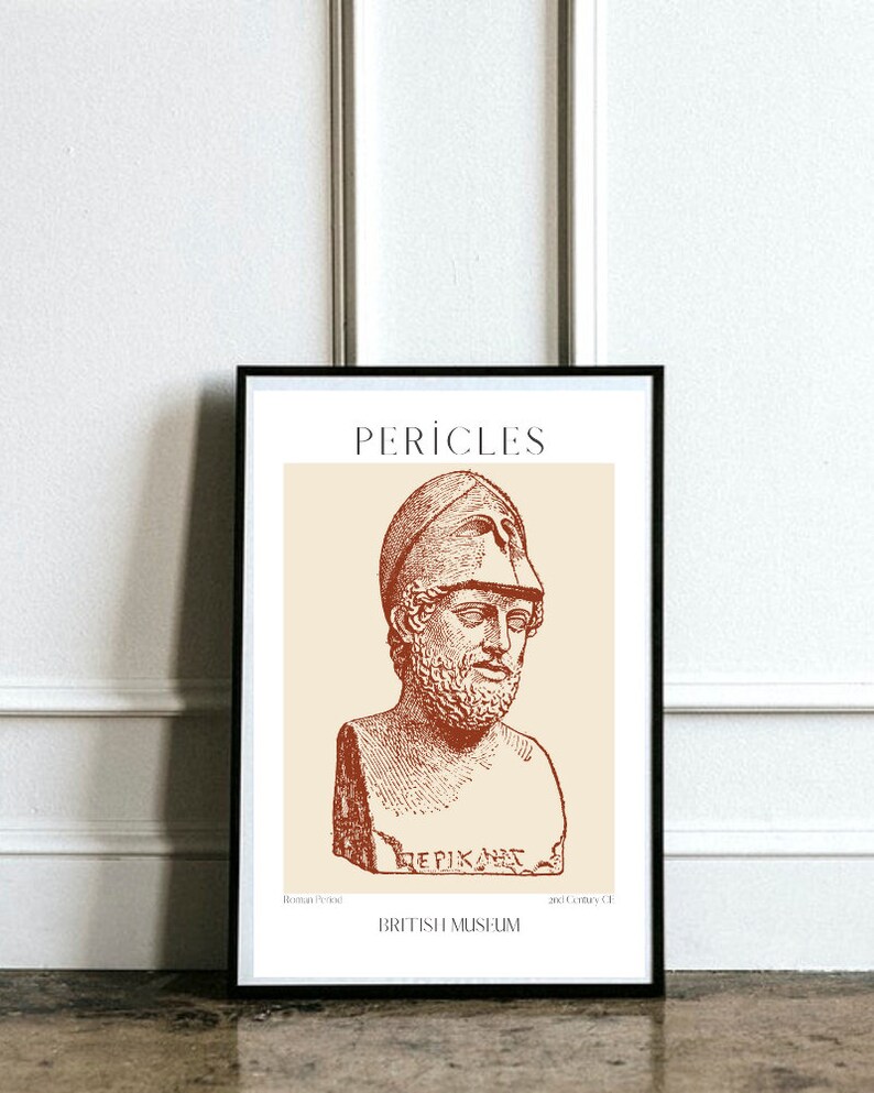 Pericles History Pericles Bust Print, Ancient Greek History Poster, Museum Art - Etsy