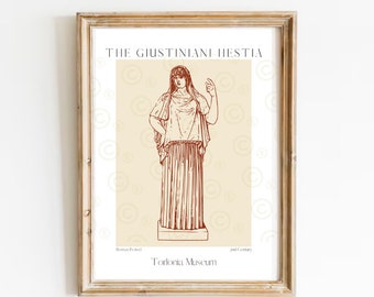 Hestia print, Hestia Altar Decor, Goddess Poster, Greek Mythology Art, Dark academia decor, Museum Poster, Sculpture Wall Art, Statue Poster