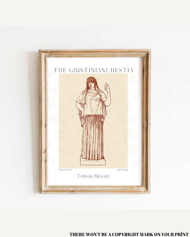 Hestia Print Hestia Altar Decor Goddess Poster Greek Etsy