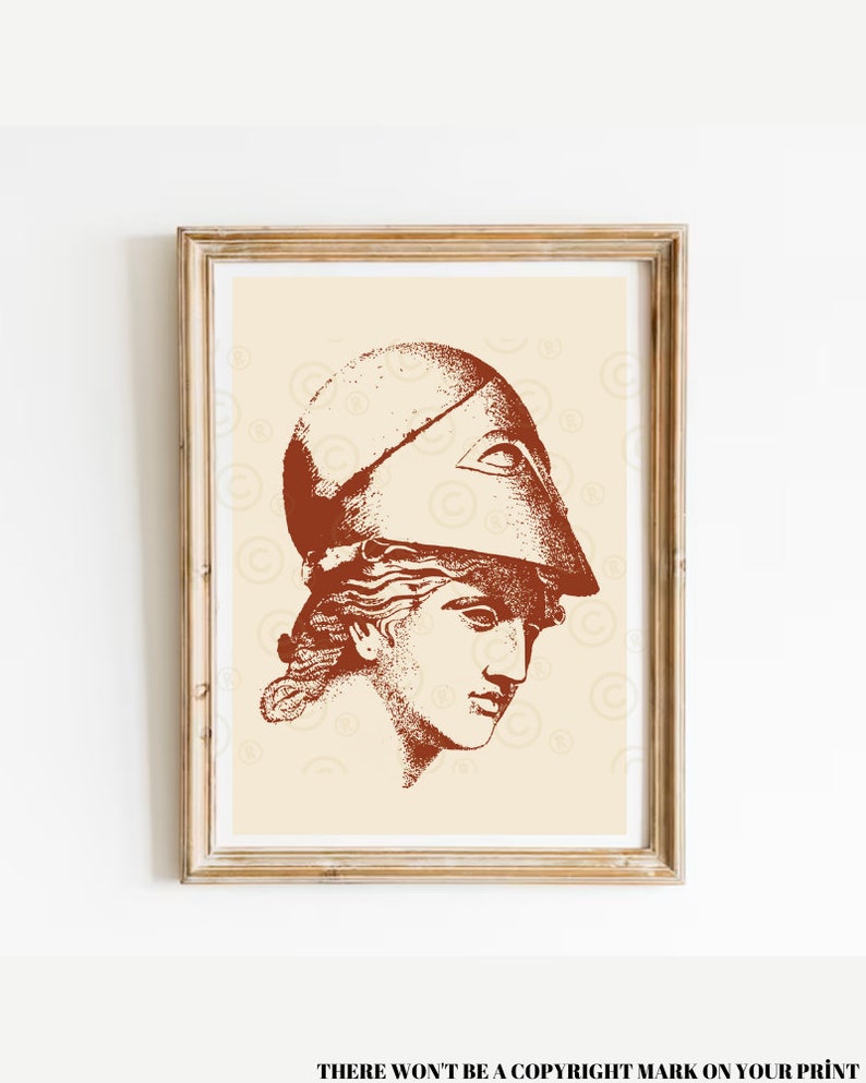 May include: A digital illustration of a woman's head wearing a helmet. The image is in shades of brown and beige.