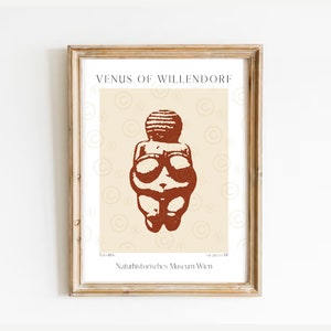 Venus von Willendorf, paläolithische Venus, Fruchtbarkeitsgöttin, Prähistorische Kunst, Archäologie Geschenk, Museum Poster, Primitive Kunst, Mutter Natur