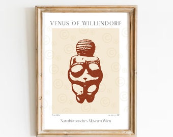 Impressão da Vênus de Willendorf, pôster da deusa da fertilidade paleolítica