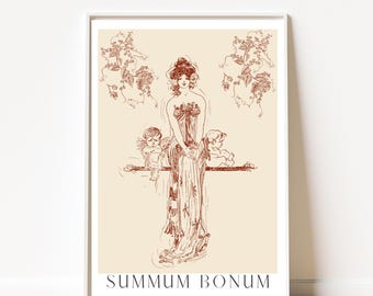 Summum Bonum Poster, Stoic Philosophy Art Print