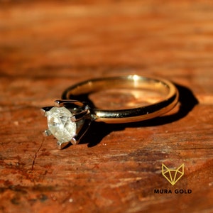 1ct 100% real M/I1 natural diamond solitaire engagement ring