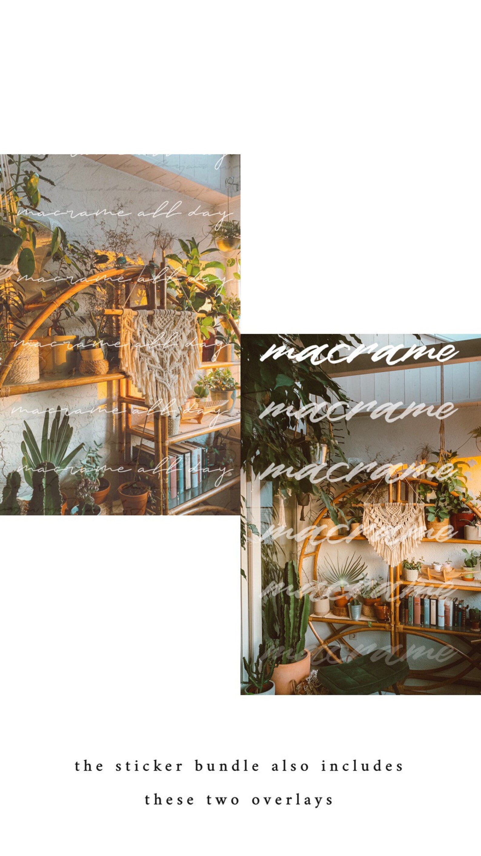 111 Story Sticker MACRAME DIY Plants Boho - Etsy