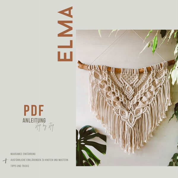 PDF Pattern Macrame Wall Hanging Instructions (english and german)