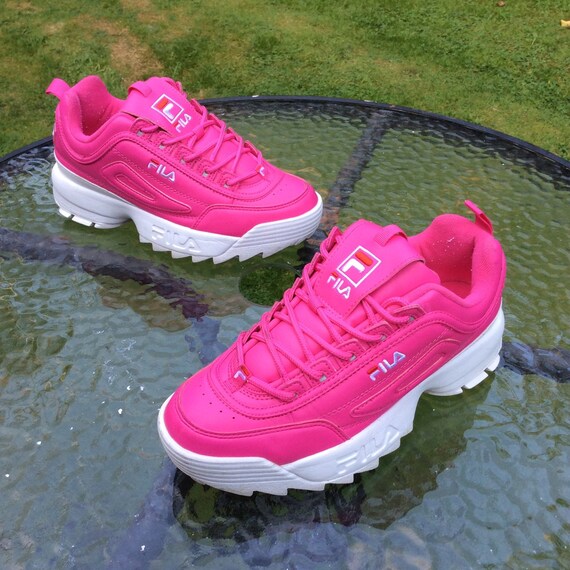 hot pink fila shoes