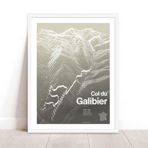 Cartel de la subida al Col du Galibier