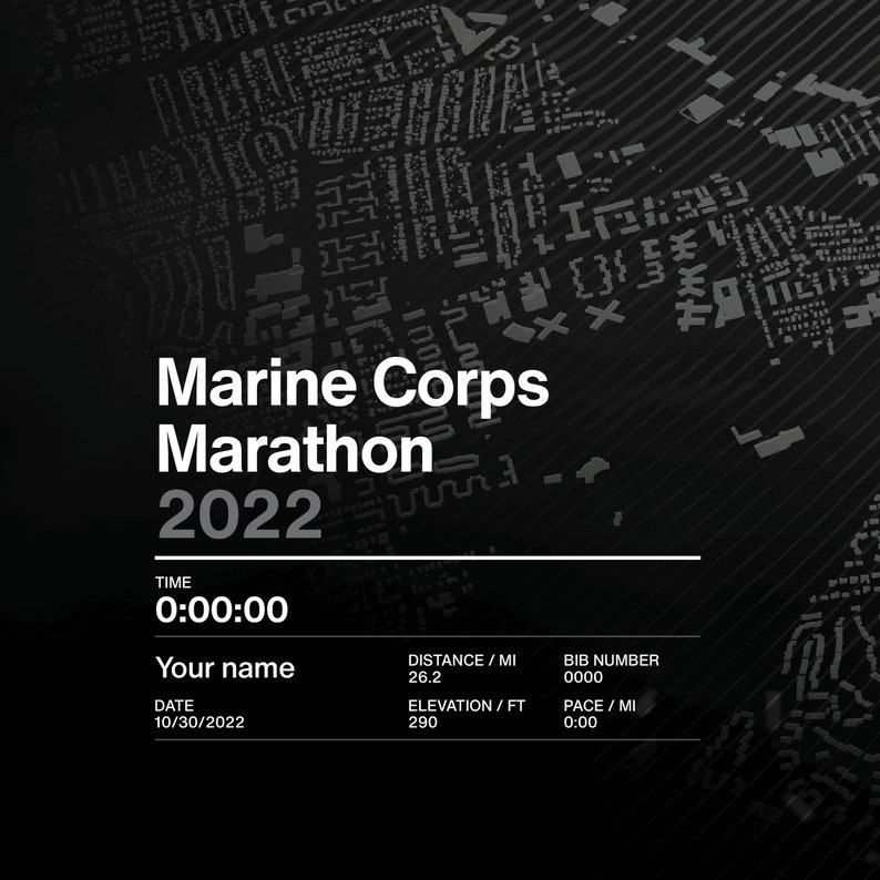 Marine Corps Marathon Etsy