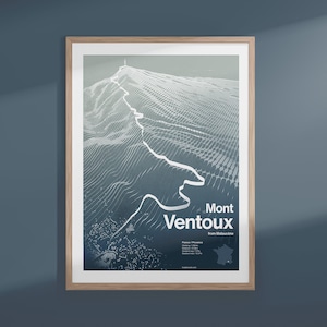 Cartel de escalada al Mont Ventoux (desde Malaucène)