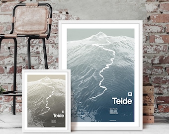 Cartel de la subida al Teide