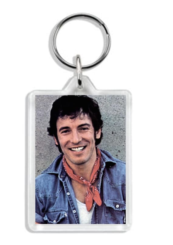Bruce Springsteen Photo Keyring: Double-sided Acrylic Bag Tag