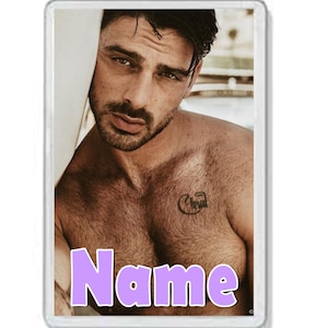 Personalised Michele Morrone Fridge Magnet - add any name/ text *Great Gift*