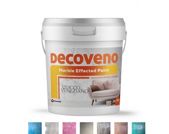 DECOVENO COLOUR Marble Effected Decorative Paint Venetian Plaster Stucco Veneziano 4 KG