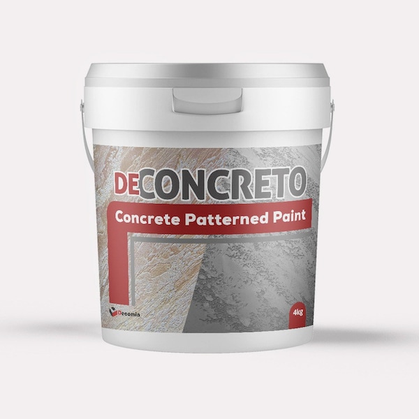 Beton Effekt Dekorative Farbe DECONCRETO Exclusive Touch - 4 KG