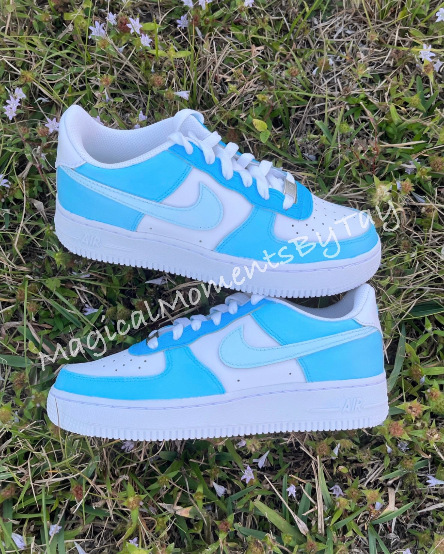 painted air force ones blue